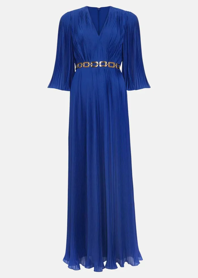 Women Phase Eight Dresses Venetia Pleat Beaded Maxi Dress