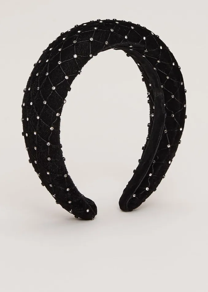 Women Phase Eight Fascinators and Hats Black Embellished Headband