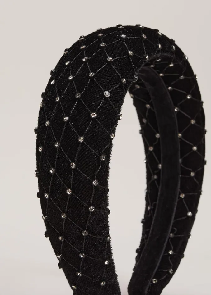 Women Phase Eight Fascinators and Hats Black Embellished Headband
