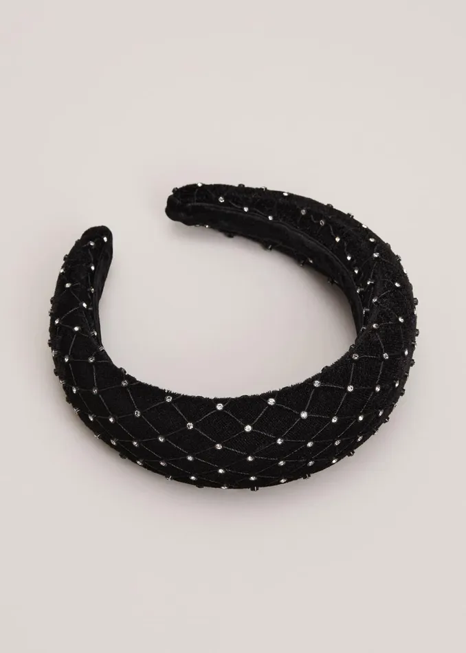 Women Phase Eight Fascinators and Hats Black Embellished Headband