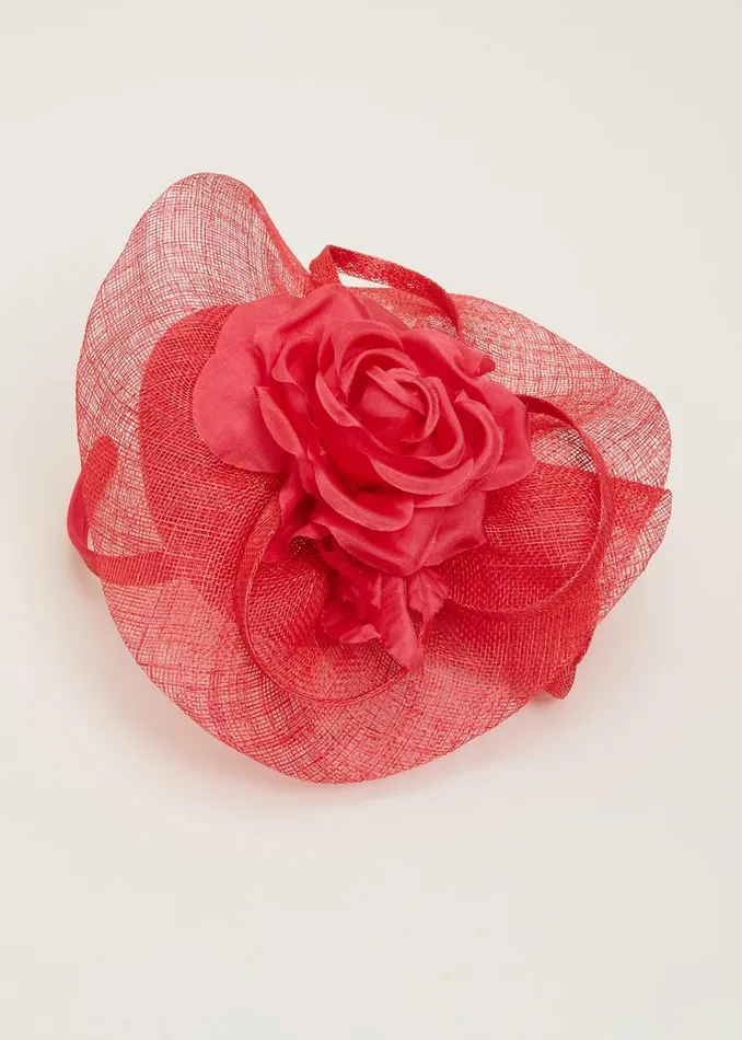 Women Phase Eight Fascinators and Hats Pink Flower Pillbox Fascinator