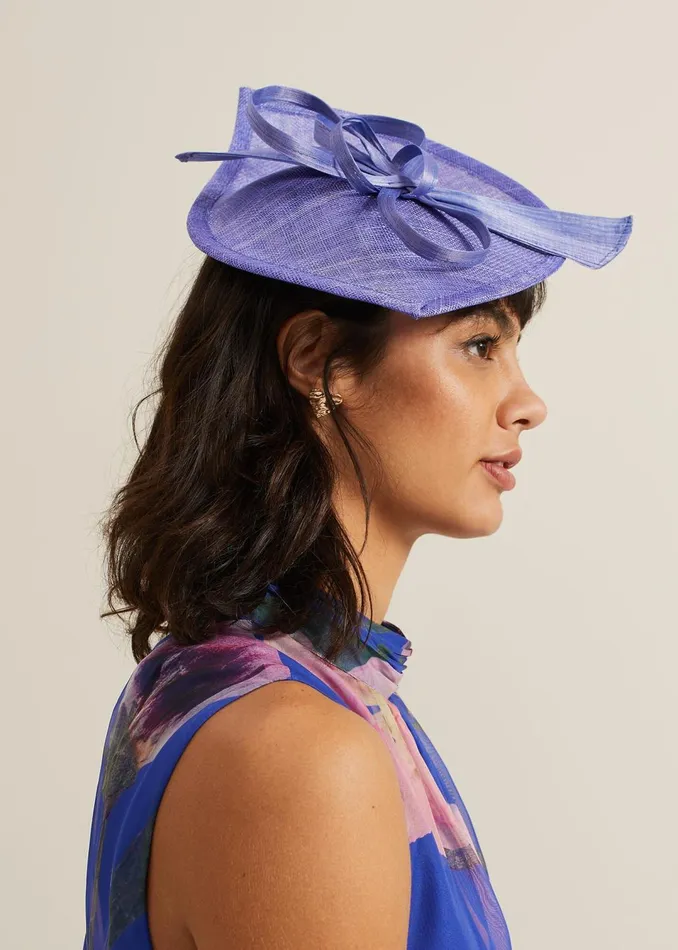 Women Phase Eight Fascinators and Hats Silk Bow Twist Disc Fascinator