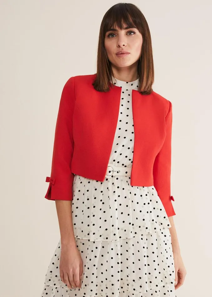 Women Phase Eight Jackets Zoele Bow Detail Jacket
