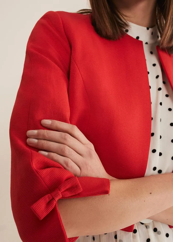 Women Phase Eight Jackets Zoele Bow Detail Jacket