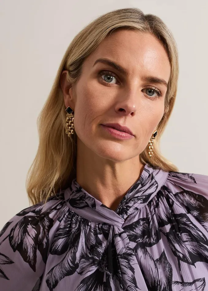 Women Phase Eight Jewellery Gold Chain Drop Earrings