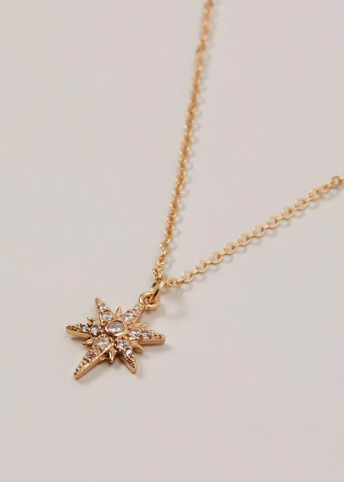 Women Phase Eight Jewellery Gold Plated Star Pendant Necklace