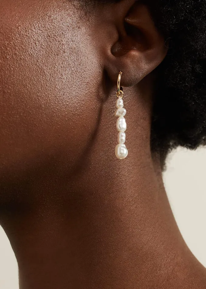 Women Phase Eight Jewellery Pearl Drop Chain Earrings