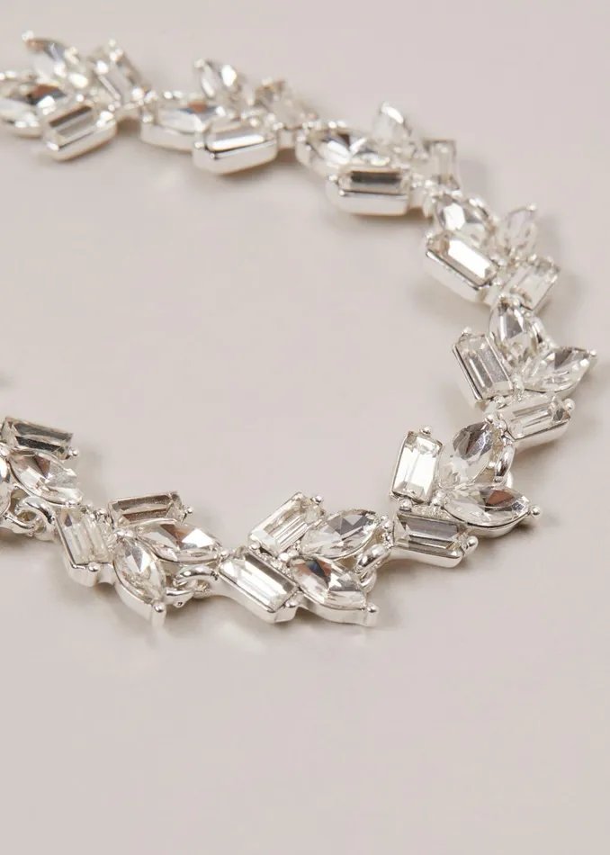 Women Phase Eight Jewellery Silver Plated Stone Cluster Bracelet