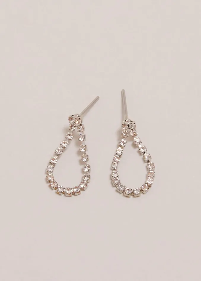 Women Phase Eight Jewellery Sparkle Stone Teardrop Earrings