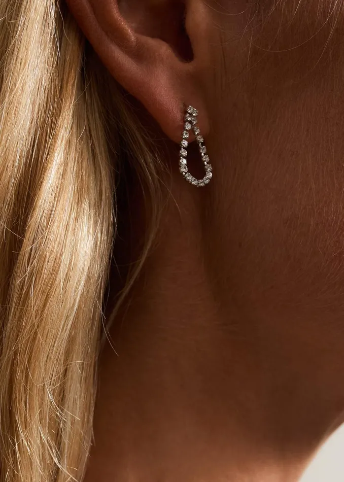 Women Phase Eight Jewellery Sparkle Stone Teardrop Earrings
