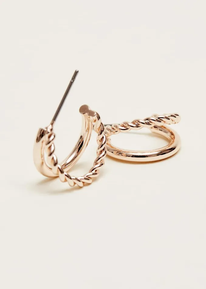 Women Phase Eight Jewellery Twist Huggie Hoop Earrings