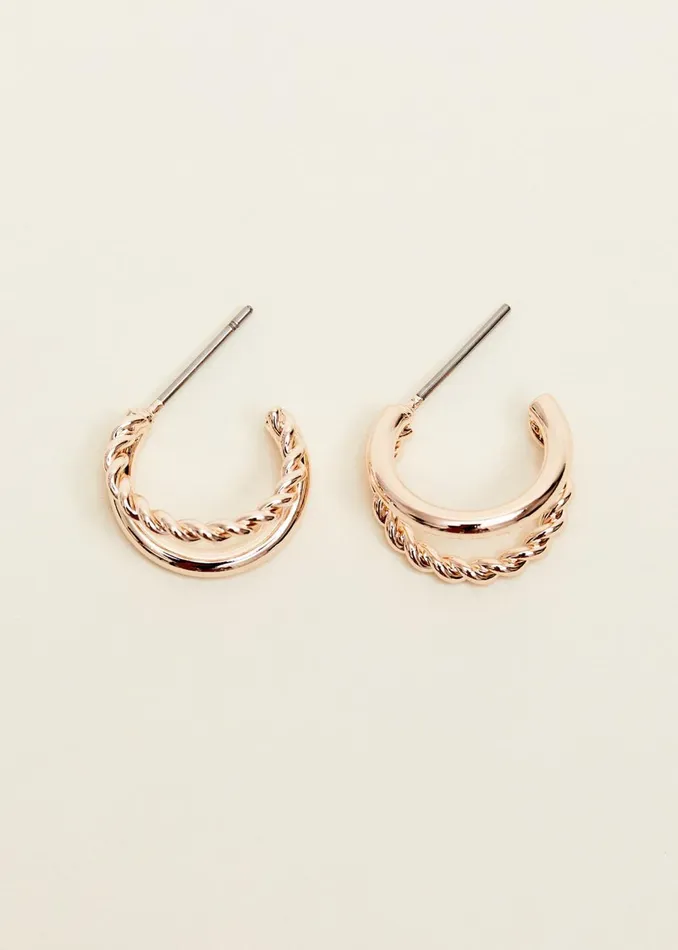 Women Phase Eight Jewellery Twist Huggie Hoop Earrings