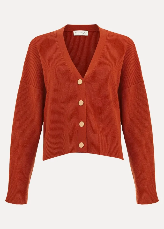 Women Phase Eight Knitwear Anna Button Ribbed Cardigan