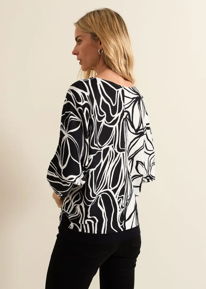 Women Phase Eight Knitwear Ava Floral Print Colour Block Jumper