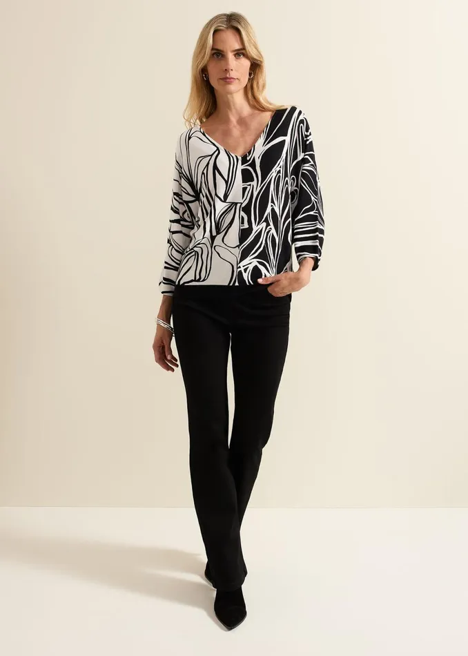 Women Phase Eight Knitwear Ava Floral Print Colour Block Jumper