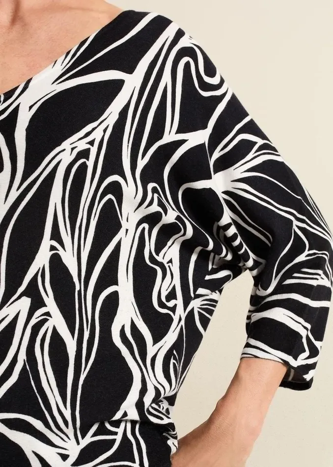 Women Phase Eight Knitwear Ava Floral Print Colour Block Jumper