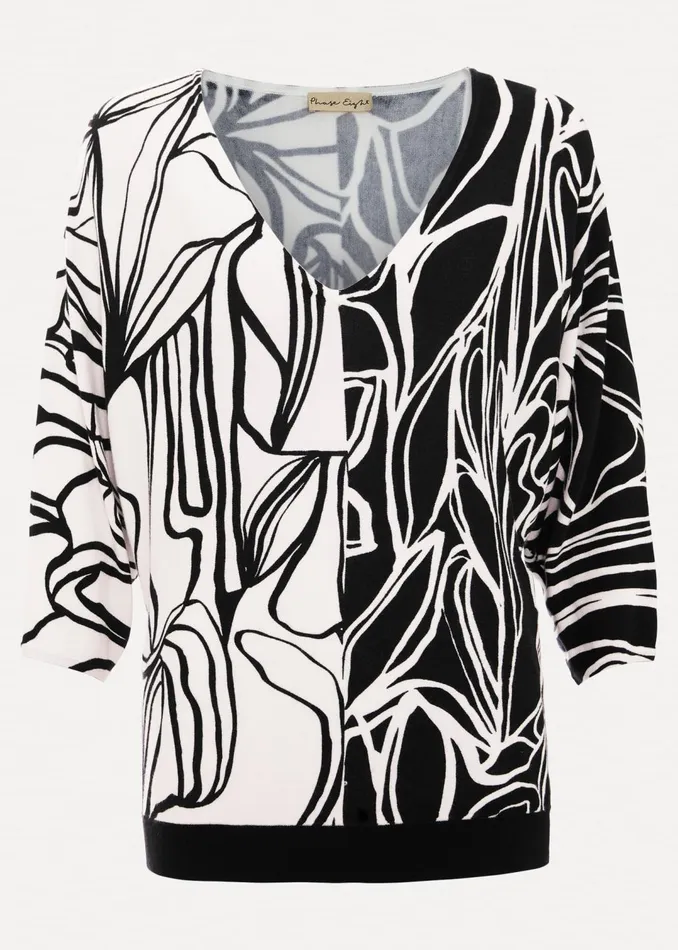 Women Phase Eight Knitwear Ava Floral Print Colour Block Jumper