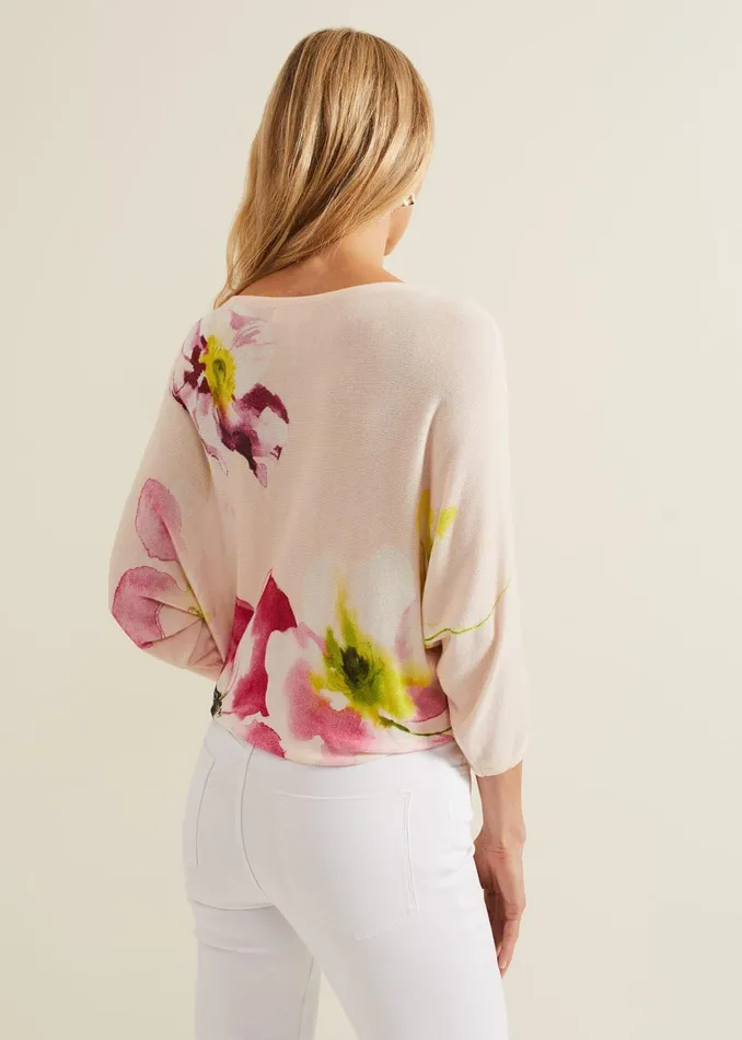 Women Phase Eight Knitwear Erika Floral Placement Jumper