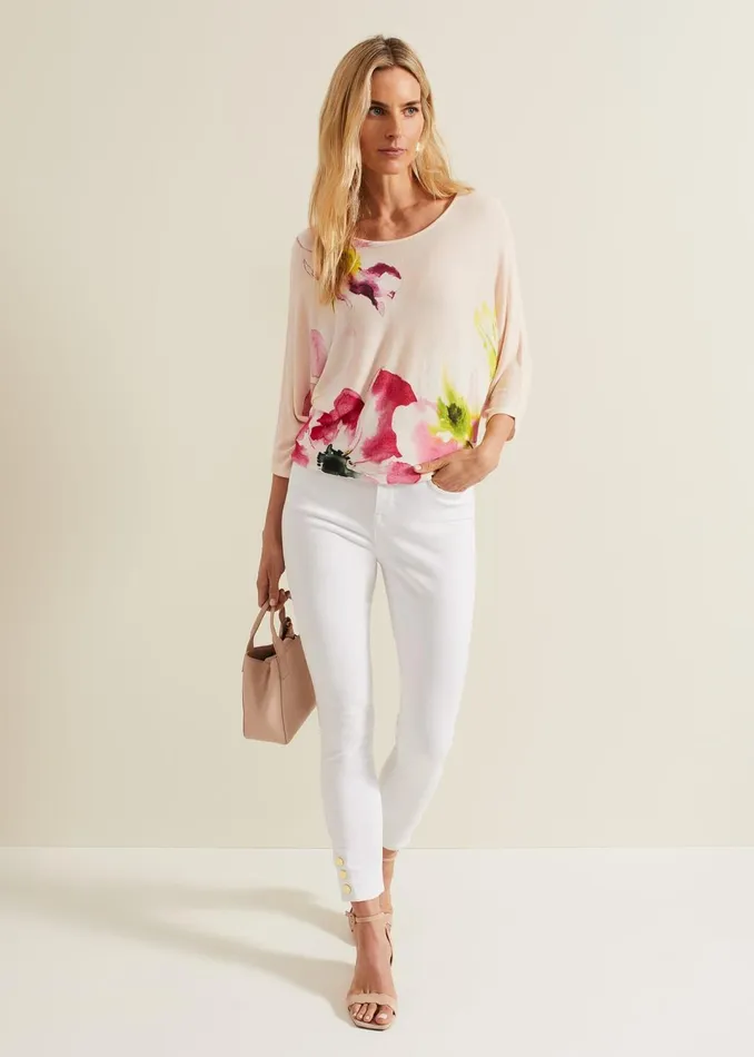 Women Phase Eight Knitwear Erika Floral Placement Jumper
