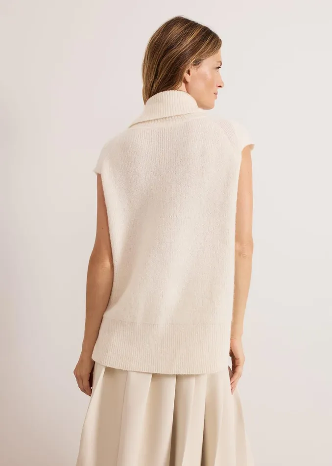 Women Phase Eight Knitwear Ginny Ivory Cowl Neck Tabard