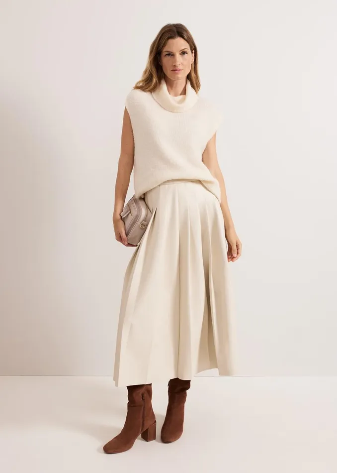 Women Phase Eight Knitwear Ginny Ivory Cowl Neck Tabard