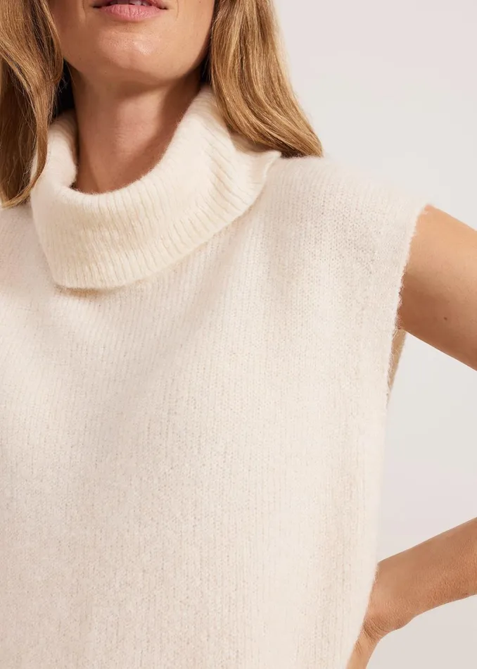 Women Phase Eight Knitwear Ginny Ivory Cowl Neck Tabard