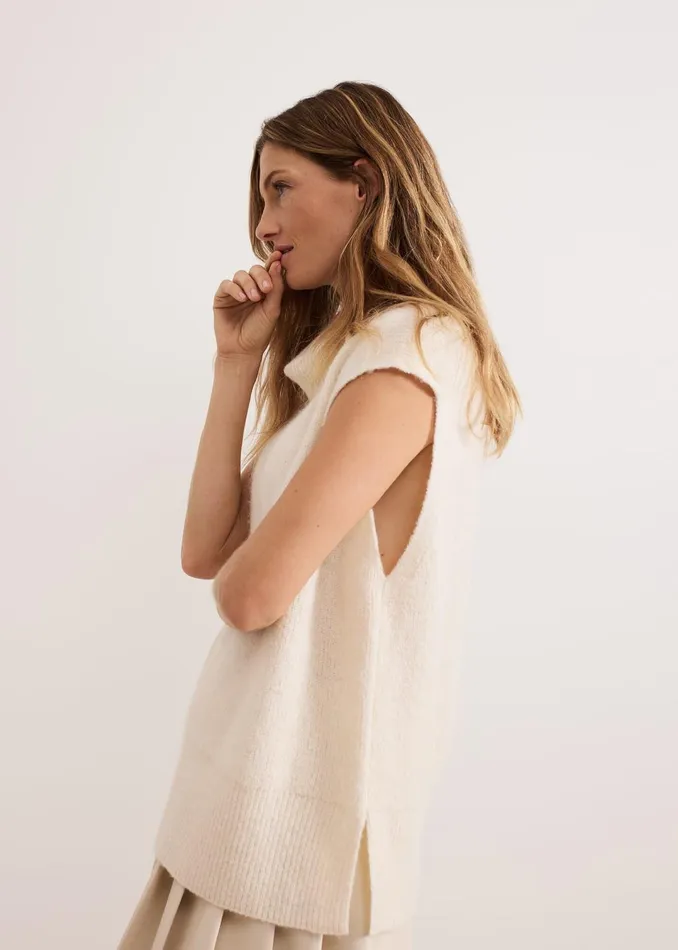 Women Phase Eight Knitwear Ginny Ivory Cowl Neck Tabard