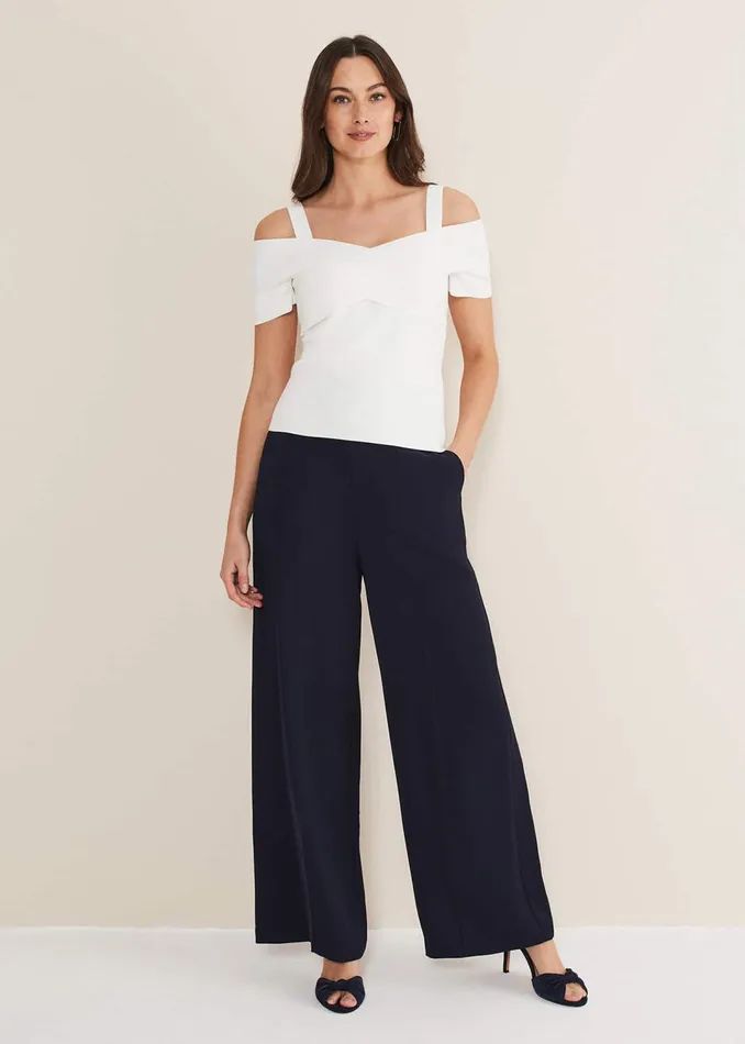 Women Phase Eight Knitwear Jasmine Bardot Knitted Bandage Top