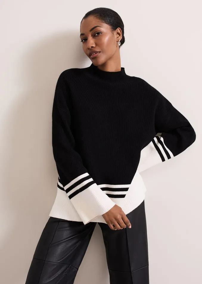 Women Phase Eight Knitwear Kayleigh Chunky Boxy Striped Jumper