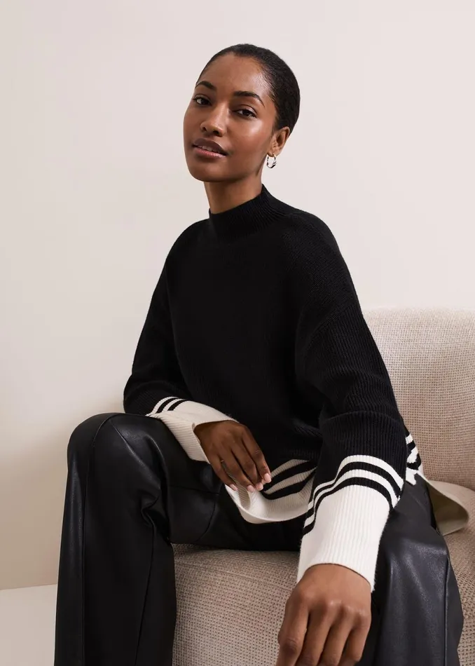 Women Phase Eight Knitwear Kayleigh Chunky Boxy Striped Jumper