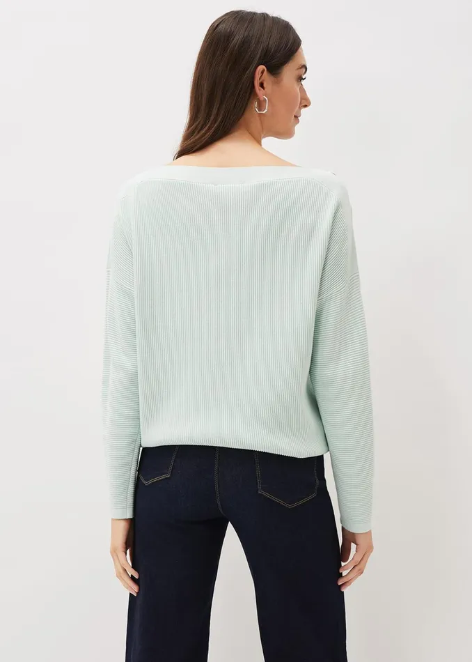 Women Phase Eight Knitwear Mimi Eyelet Detail Ribbed Knit Jumper