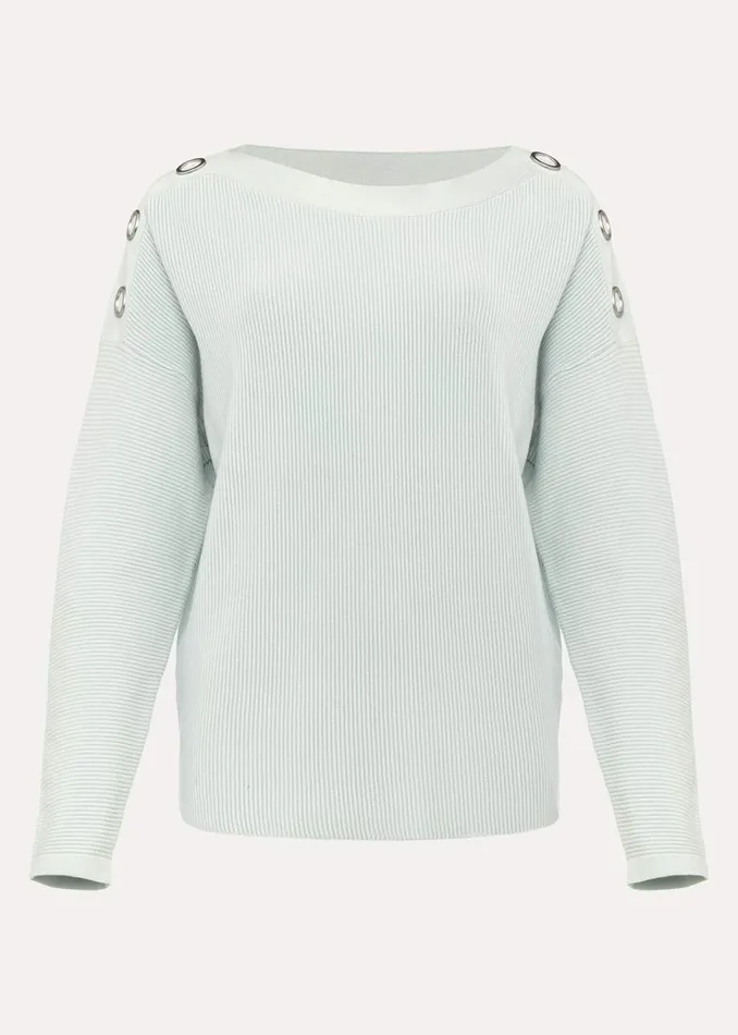Women Phase Eight Knitwear Mimi Eyelet Detail Ribbed Knit Jumper