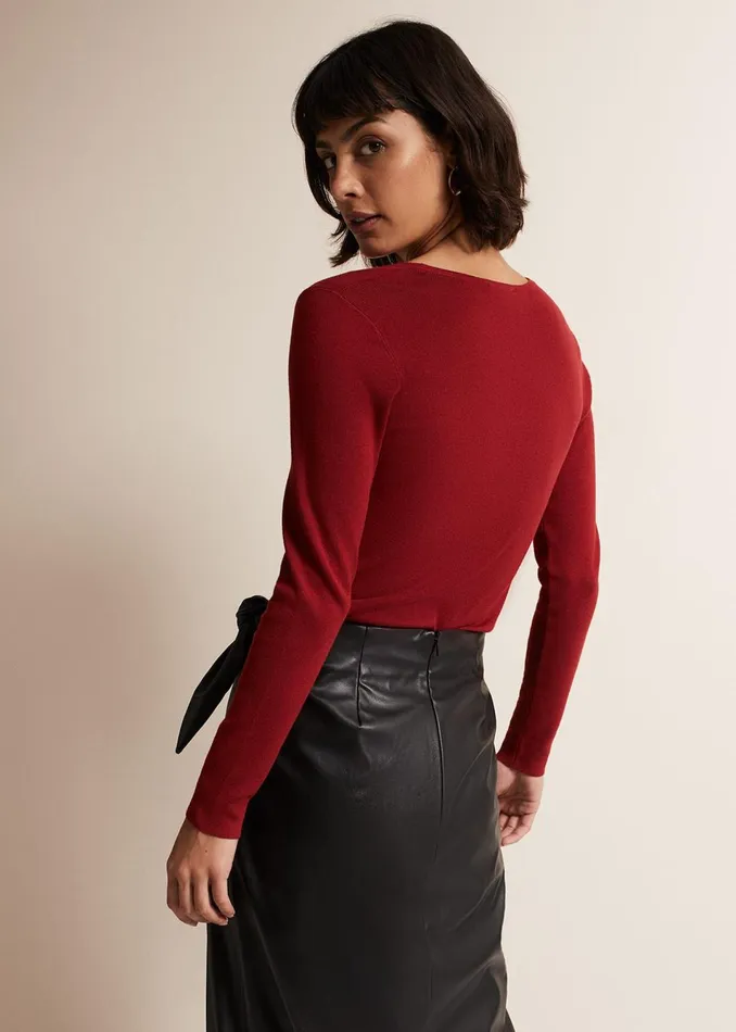 Women Phase Eight Knitwear Molla Red VNeck Top