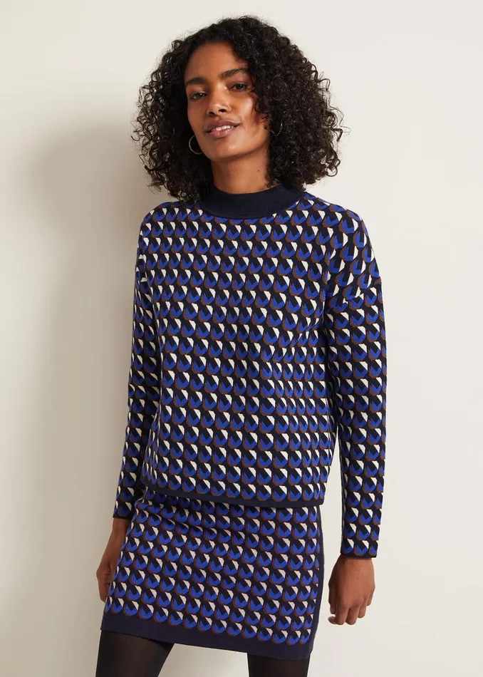 Women Phase Eight Knitwear Nicole Geo Twin Set Jumper