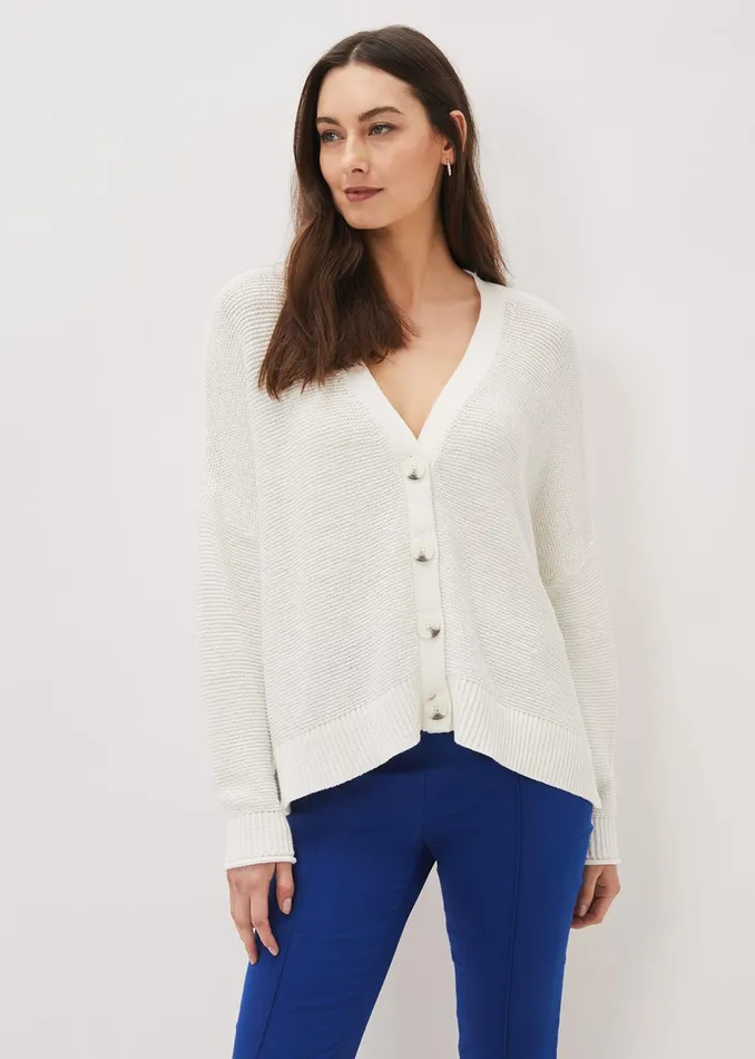 Women Phase Eight Knitwear Pauline Button Up Tape Cardigan