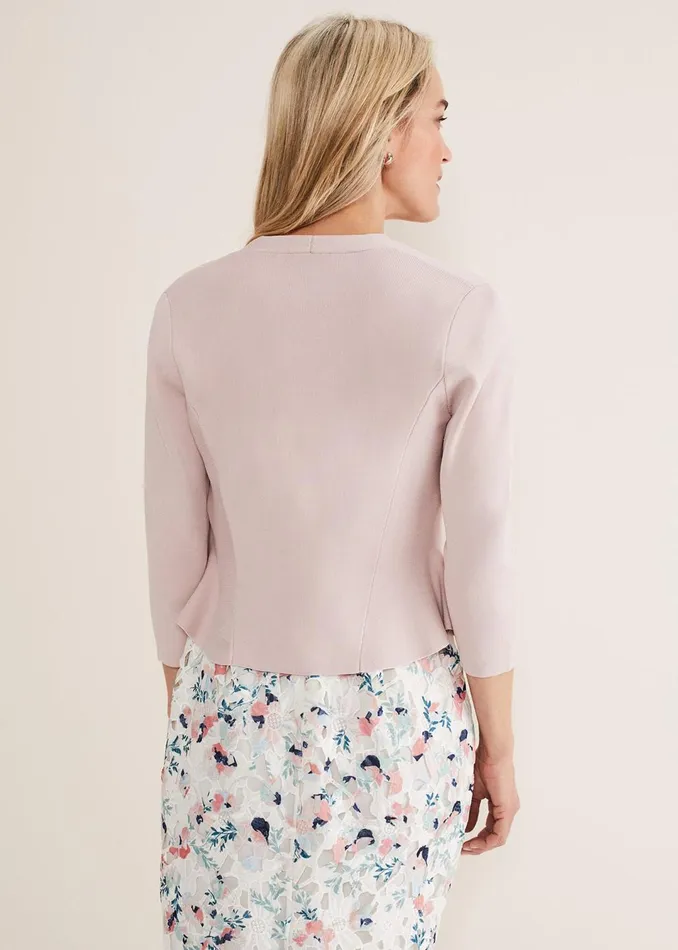 Women Phase Eight Knitwear Salma Flare Hem Knitted Jacket