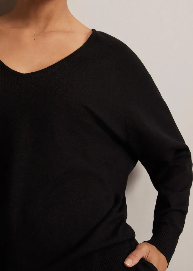 Women Phase Eight Knitwear Senita Fine Knit VNeck Jumper