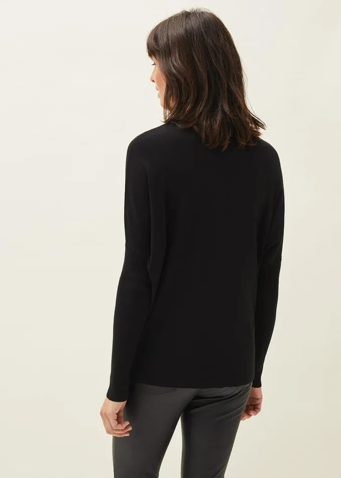 Women Phase Eight Knitwear Skylar Roll Neck Zip Hem Jumper