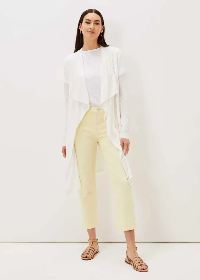 Women Phase Eight Knitwear Sola Waterfall Linen Cardigan