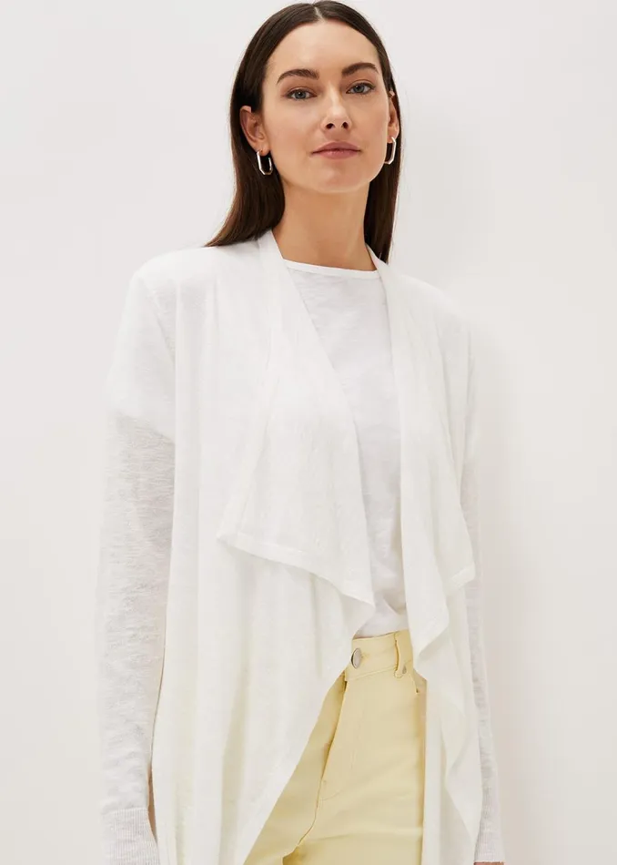 Women Phase Eight Knitwear Sola Waterfall Linen Cardigan