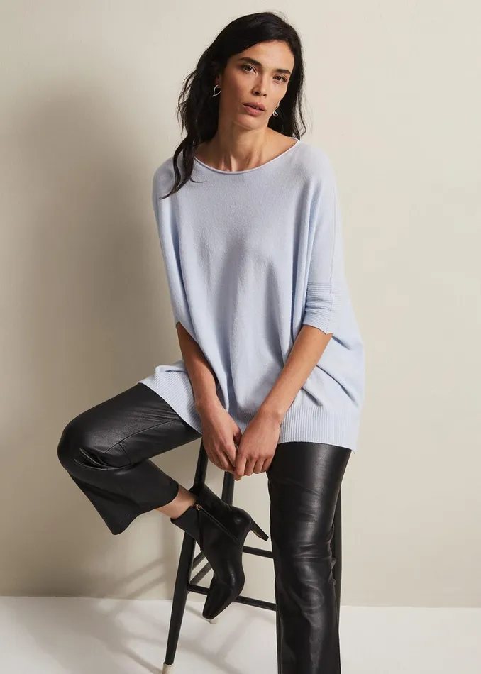 Women Phase Eight Knitwear Zienna Light Blue Jumper