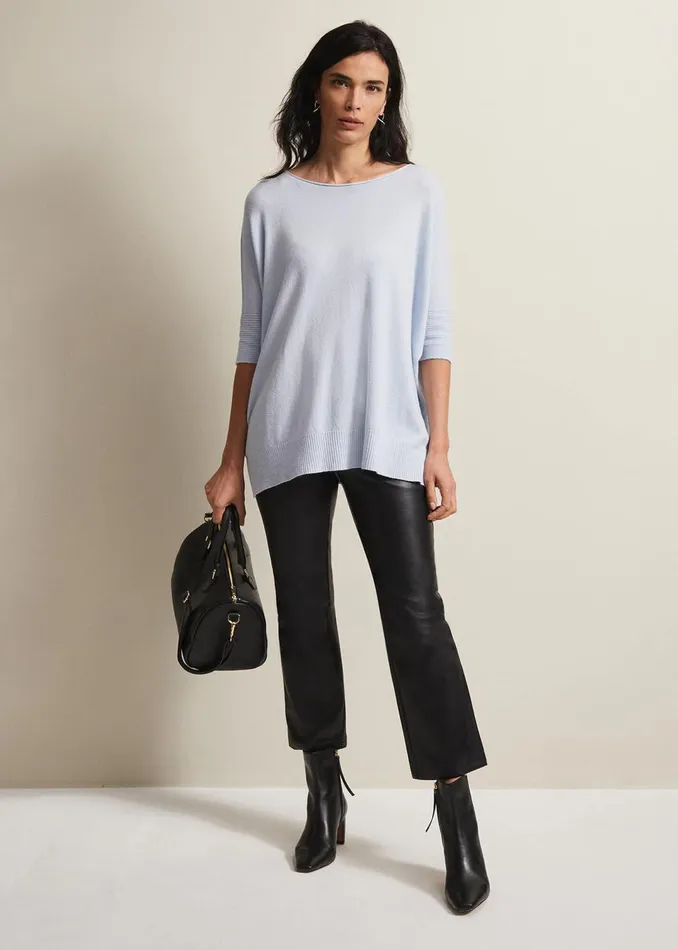 Women Phase Eight Knitwear Zienna Light Blue Jumper