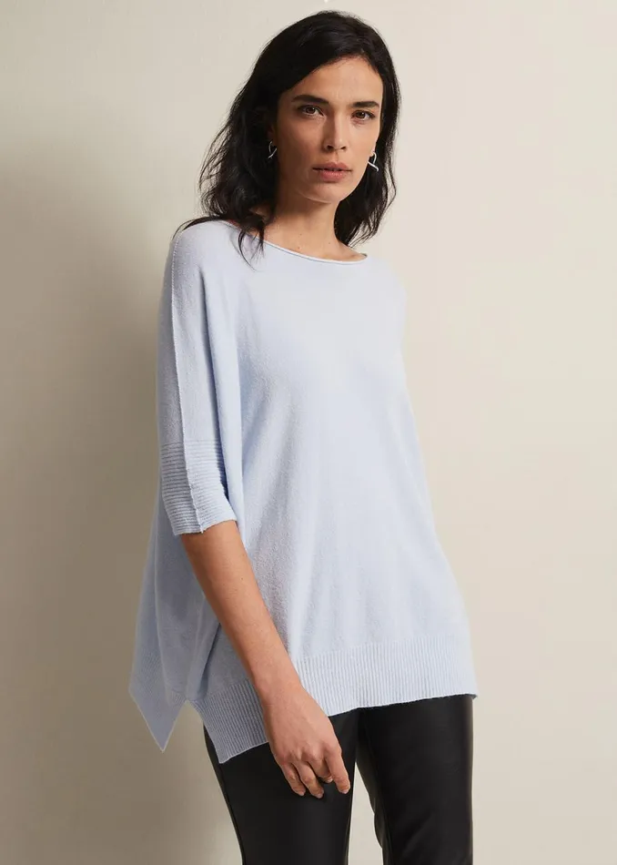 Women Phase Eight Knitwear Zienna Light Blue Jumper