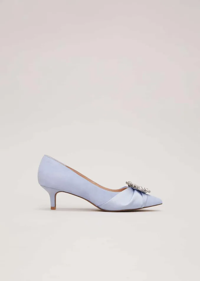 Women Phase Eight Occasion Shoes Embellished Kitten Heel Shoes