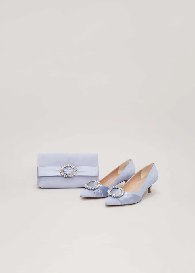 Women Phase Eight Occasion Shoes Embellished Kitten Heel Shoes