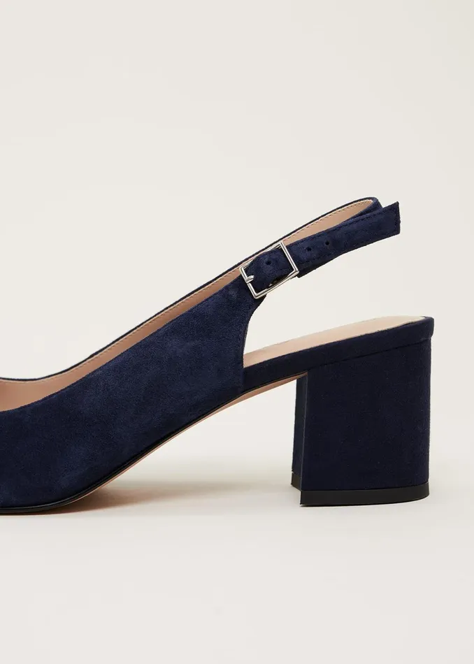 Women Phase Eight Occasion Shoes Embellished Toe Block Heel Slingback