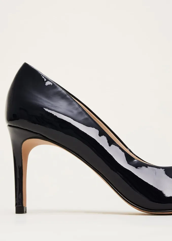 Women Phase Eight Occasion Shoes Patent Bow Court Shoe