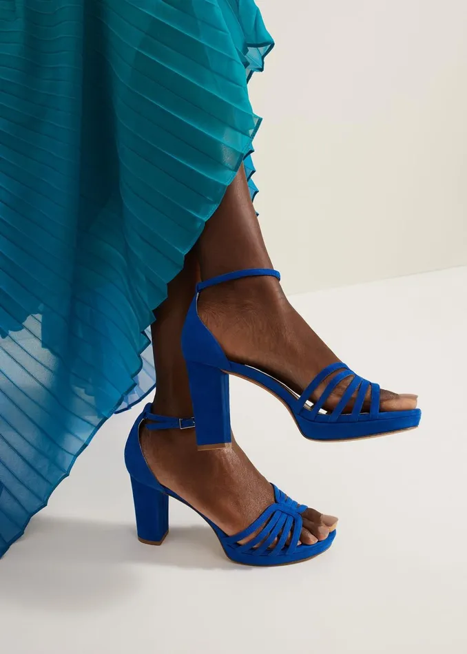 Women Phase Eight Occasion Shoes Strappy Platform Heel