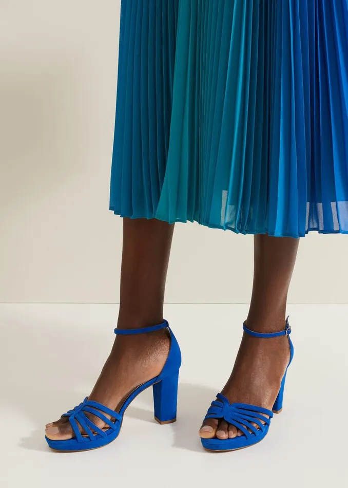 Women Phase Eight Occasion Shoes Strappy Platform Heel