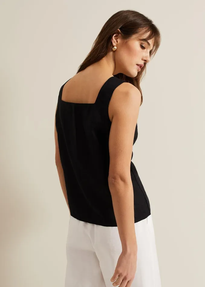 Women Phase Eight Shirts and Blouses Ashley Linen Button Shell Top